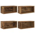 vidaXL Roh na skladovanie CD 4 ks Dubové drevo 40 x 17 x 17 cm