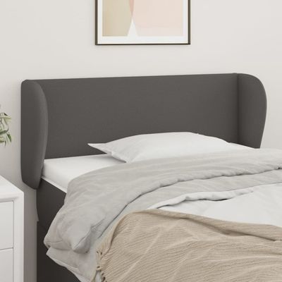 vidaXL Čelo postele so záhybmi sivé 93x23x78/88 cm umelá koža