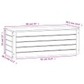 vidaXL Úložný box sivý 89x36,5x33 cm masívna borovica