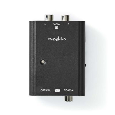 Prevodník 2x Cinch/Toslink NEDIS ACON2508BK