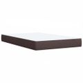 vidaXL Boxspring posteľ s matracom tmavohnedá 120x190 cm látka