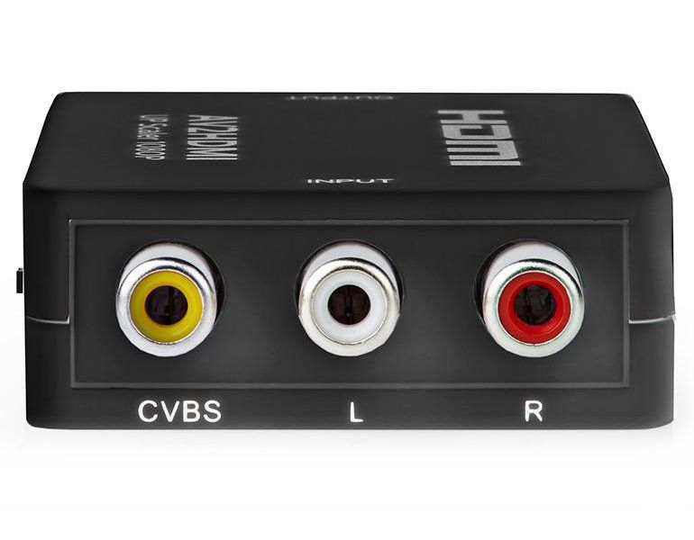 NEDIS prepočítavací zmesového videa na HDMI/ 3x RCA/ čierny Adaptér, 3x zásuvka RCA (Cinch) - zásuvka HDMI, USB napájanie, čierny