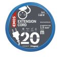 Predlžovací kábel Weatherproof EMOS P01420W spojka 20 m / modrý / silikón / 1,5 mm2