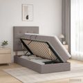 vidaXL Postel s úložným prostorem a matrací Sivohnedá 90 x 200 cm