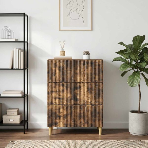 vidaXL Zásuvkový kabinet 66 x 34,5 x 90 cm Kompozitné drevo Dymový dub