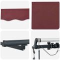 vidaXL Automaticky zaťahovacia markíza s LED burgundská 300x250 cm