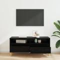 vidaXL TV skrinka 100 x 34,5 x 44,5 cm Čierny dub Kompozitné drevo