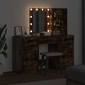 vidaXL Toaletný stolík 3 ks Hnedá 40 x 41 x 135 cm Kompozitné drevo
