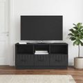 vidaXL TV skrinka Čierna 102 x 34,5 x 47 cm Kompozitné drevo