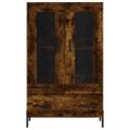 vidaXL Vysoká skrinka dymový dub 69,5x31x115 cm kompozitné drevo