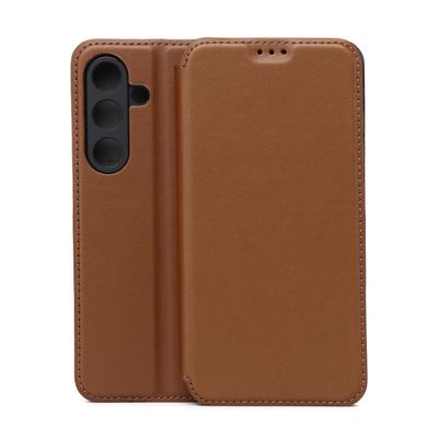 Puzdro Smart Touch pre Samsung Galaxy S25 hnedé