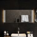 vidaXL Zrkadlo do kúpeľne s LED Priehľadná 90 x 40 cm tvrdené sklo