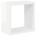 vidaXL Nástenné police 6 ks lesklé biele 26x15x26 cm
