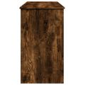 vidaXL Toaletný stolík so zrkadlom dymový dub 100x45x76 cm