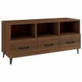 vidaXL TV skrinka hnedý dub 102x35x50 cm spracované drevo