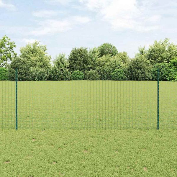vidaXL Zabudovaný plotový stĺpik 22 pcs Zelená 140 cm