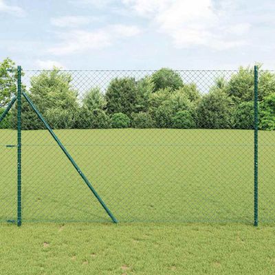 vidaXL Pevný kovaný drôtový plot 10 x 1,6 m PVC potiahnutá oceľ Zelená