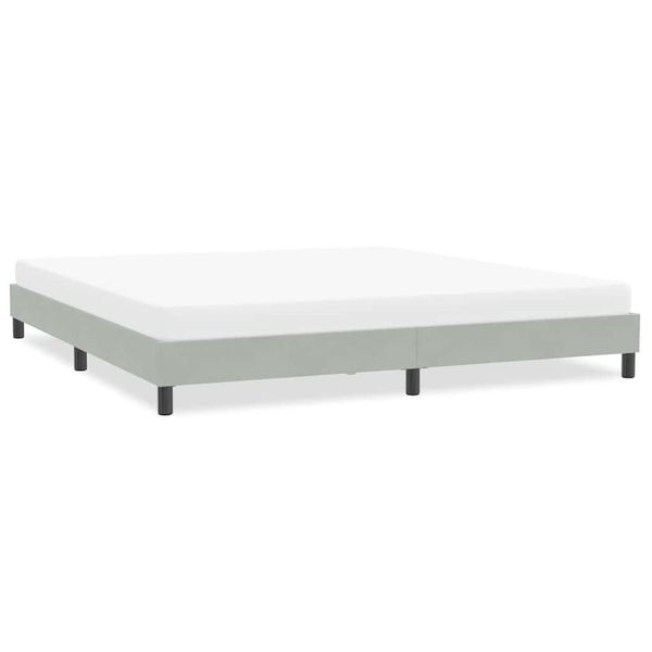 vidaXL Rám postele bez matraca Svetlosivá 200x210 cm Zamat