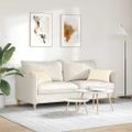 vidaXL Vankúše na pohovku 2 pcs Krémová 50 x 30 cm Kordúrová tkanina