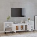 vidaXL TV skrinka lesklá biela 160x35x55 cm spracované drevo