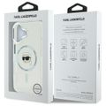 Karl Lagerfeld puzdro pre iPhone 16 6,1" KLHMP16SHLSKIH biela Hard IML Metal Karl Head MagSafe
