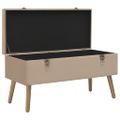vidaXL Lavica s úložným priestorom 80 cm béžová zamat