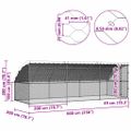 vidaXL Klietka pre sliepky 3 ks Strieborná 600 x 200 x 200 cm