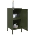 vidaXL Komoda olivovozelená 36x39x79 cm oceľ