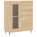 vidaXL Vysoká skrinka dub sonoma 69,5x34x180 cm spracované drevo