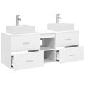 vidaXL Set kabinetov do kúpeľne 3 ks Biela 49,5 x 41 x 62,5 cm