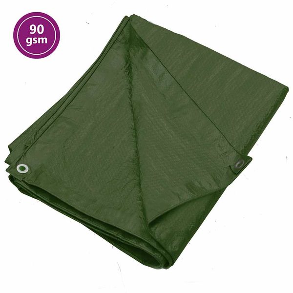 vidaXL Plachta 90 g/m² 3x4 m zelená HDPE