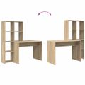 vidaXL Stôl s poličkou Sonoma dub 138,5 x 55 x 143 cm Kompozitné drevo