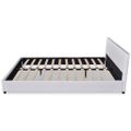 vidaXL Posteľ s matracom, biela, umelá koža 140x200 cm