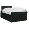 vidaXL Posteľ boxspring s matracom Čierna 120 x 190 cm Látka
