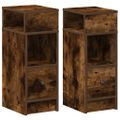 vidaXL Nočné skrinky 2 ks so zásuvkou dymový dub 25x31x66 cm