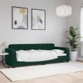 vidaXL Denná posteľ tmavozelená 80x200 cm zamat