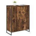 vidaXL Skriňa na topánky Dymová dub 79 x 36 x 100 cm Kompozitné drevo