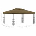 vidaXL Altánok 3x4 m, sivohnedý 180 g/m²
