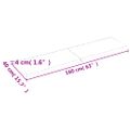 vidaXL Stolová doska 160x40x(2-4) cm neošetrený dubový masív
