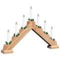 vidaXL Vianočný sviečkový most 7 LED Teplá biela 39.5 x 5 x 29 cm