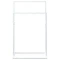 vidaXL Voľne stojaci stojan na uteráky biely 48x24x78,5 cm železo