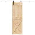 vidaXL Posuvné dvere NARVIK Prírodná a čierna 70 x 210 cm (213,5 cm)