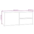 vidaXL TV skrinka dymový dub 80x34x36 cm spracované drevo