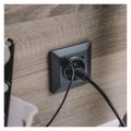 Zásuvka s USB-A+USB-C, antracit