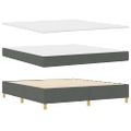 vidaXL Posteľ s pružinovým rámom Tmavo šedá 200 x 180 cm látka