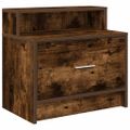 vidaXL Nočné skrinky so zásuvkou 2 ks tmavý dub 51x31x47 cm