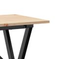 vidaXL Jedálenský stolík v tvare X 100x50x75 cm borovica a oceľ