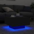 vidaXL Konferenčný stolík s LED svetlami čierny 55x55x31 cm