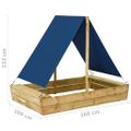 vidaXL Pieskovisko so strechou 160x100x133 cm impregnované borovicové drevo