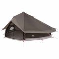 vidaXL Tipi stan 20-miestny Hnedá Šedá Polyester a oceľ